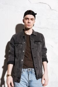 Men’s Classic Brown Wash Denim Jacket